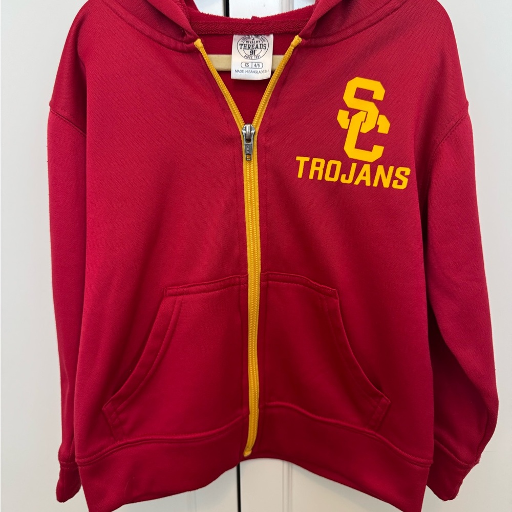 Rivalry Threads Red and Yellow Hoodie Sweatshirt SC Trojans